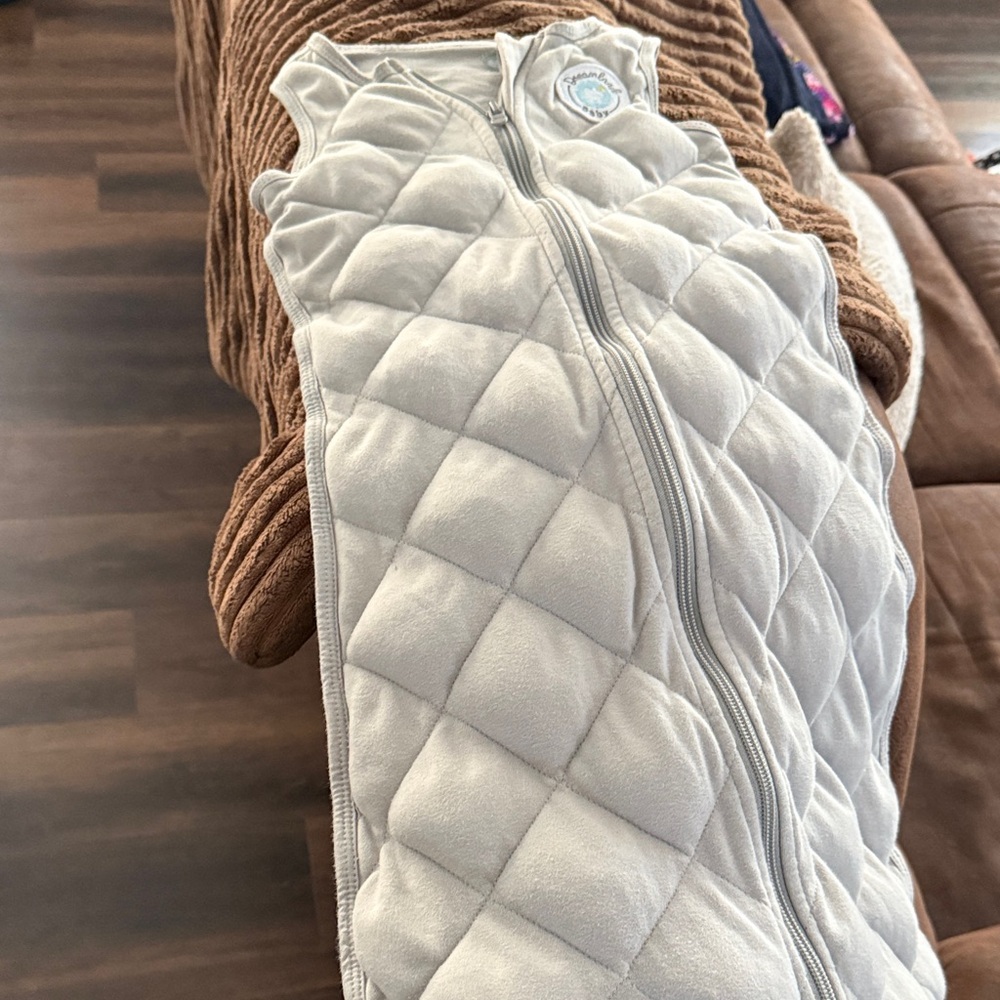 Cozy Gray Quilted Kids Sleeping Bag